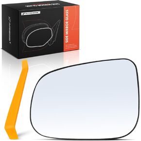 A-Premium Left Driver Side Heated Mirror Glass with Backing Plate Compatible with Volvo S60 2012-2017, V60/V60 Cross Country 2015-2018, S80 2012-2016 - Exterior Side View Flat Mirror
