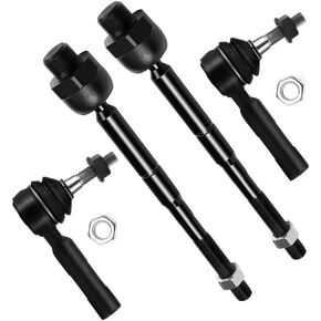 SCITOO 4pcs Front Suspension Kit Inner Outer Tie Rod End Fit 2005-2010 For Dodge Dakota 2006-2009 For Mitsubishi Raider
