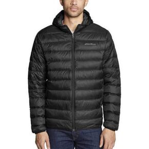 Eddie Bauer Men's Cirruslite Hooded Down Jacket (XXL, Black)