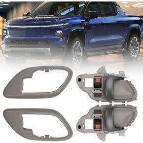 مقبض باب داخلي مع إطار (TAN) متوافق مع شاحنة 1995-2000 C1500 C2500 C3500 K1500 K2500 K3500 Suburban Tahoe Yukon 1995-1999 (1 Pais)