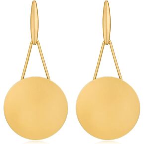 MUYAN Fashion Large Disc Geometric Dangle Earrings for Women Statement Dangle Earrings Geometric Drop Earrings