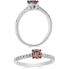 LE VIAN 3/4 or 1 Carat Chocolate Diamond Engagement Ring for Women I 14k Gold Promise Ring for Her (Brown/H-I, SI2-SI3, 0.75 or 1.00 cttw) Clear Diamond Accents Wedding Anniversary Ring Size 6 to 8 in Kuwait
