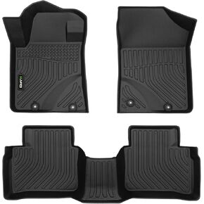 HAFIDI® Floor Mats Fit for Nissan Altima 2014-2018 All Weather Protection TPE Anti-Slip Automotive Floor Liners, Fits 1st & 2nd Row Full Set Custom Accessories, Black