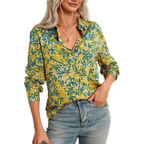 قمصان نسائية طويلة الأكمام بأزرار سفلية، قمصان كاجوال أنيقة، بلوزات العمل in Kuwait