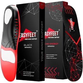 Premium Anti-Fatigue Shoe Insoles - Foot Pain Flat Feet Plantar Fasciitis Arch Pain Bundle - Arch Support Orthotic Inserts - Work Boot Sneakers Hiking Shoe - Size M (Men 9-10.5/Women 10-11.5)