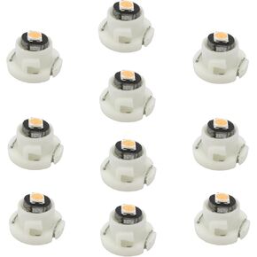 WLJH 10x Pink T3 Neo Wedge 3030 SMD Chip 8mm Base Led Car Instrument Cluster Light Dashboard Gauge HVAC AC Heater Climate Control Lamps Switch Indication Interior Bulb Replacement