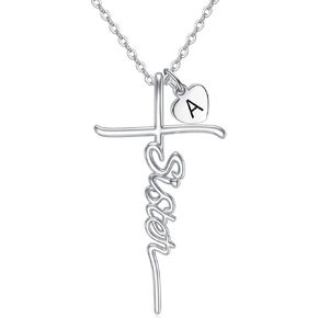 Sister Cross Necklace with Birthstone 925 Sterling Silver Birth Stone Sister Initial Pendant Necklace Cross Sister Birthstone Jewelry Gifts for Women