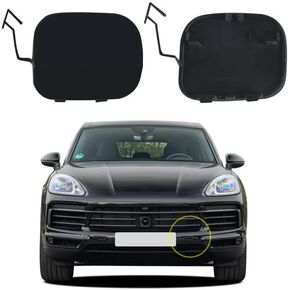 Car Front Bumper Tow Hook Cover Compatible with Porsche Cayenne 2019 2020 2021 2022 2023 9YA 9Y0 Fit Base GTS S Turbo Sport 2.9L 3.0L Trailer Cover Cap 9Y0807155G2X Small Lid Towing Eye Cap