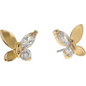 Kate Spade New York Social Butterfly Studs Earrings Clear/Gold One Size