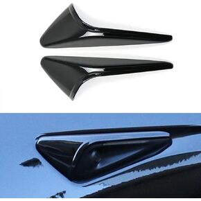 HW4.0 Turn Signal Side Camera Wrap Cover Compatible with Tesla Model 3/Y, Turn Signal Cover ABS Wrap Sticker Decoration for Model 3/Y with HW4.0 Side Camera Decor Stylish Cover-Glossy Black