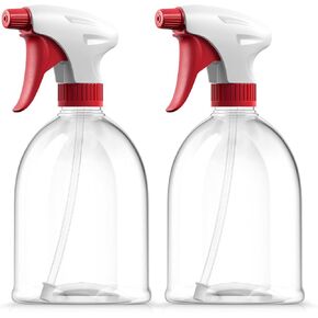Spray Bottle - 2 Pack - Mist/Stream, 16 Oz Premium Empty Spray Bottles for Cleaning Solutions, 100% Leak-Proof, BPA-Free, Spray Bottle for Hair, Plants, Pet, Vinegar, BBQ, Rubbing Alcohol