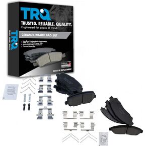 TRQ Front & Rear Brake Pads Ceramic Compatible with 2007-2013 Acura MDX 2010-2013 ZDX 2009-2015 Honda Pilot