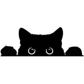 Cute Peeking Sneaky Cat Sticker Waterproof Indoor Outdoor Vinyl Decal, 5Inch Curious Peeking Kitty Cat Sticker for Car Window Bumper Laptop Motorcycle, and Any Other Smooth Surface (a)