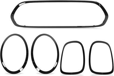 Anillo De Moldura para Faros,Car Headlight Cover Trims,5pcs Gloss Black Headlight Taillight Grille Surround Cover Frame Trims Replacement for Mini F55 F56 F57 Ones JCW 2014 in Saudi Arabia