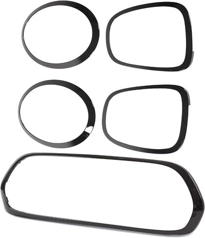 Anillo De Moldura para Faros,Car Headlight Cover Trims,5pcs Gloss Black Headlight Taillight Grille Surround Cover Frame Trims Replacement for Mini F55 F56 F57 Ones JCW 2014 in Saudi Arabia