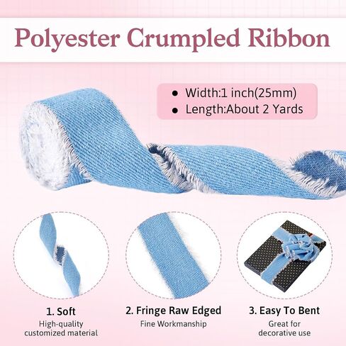Pandahall 10.93 Yard Stitch Denim Ribbon 0.39 Inches Marine Blue Jeans Cloth Fabric Ribbon for Sewing Hairclip Garment Decoration in Saudi Arabia