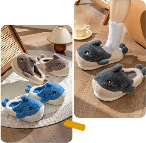 Dolphin fish slippers Men's and women's cotton slippers Cartoon slippers Household cotton slippers Cotton slippers Plush slippers in Kuwait