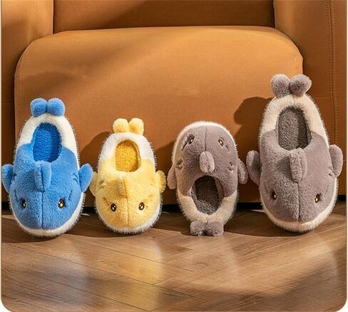 Dolphin fish slippers Men's and women's cotton slippers Cartoon slippers Household cotton slippers Cotton slippers Plush slippers in Kuwait
