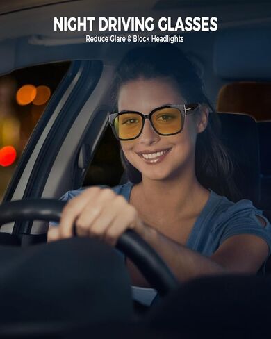 Night Vision Driving Glasses Fit Over Glasses for Women Men, Anti Glare Glasses Polarized Night Driving Glasses in Saudi Arabia