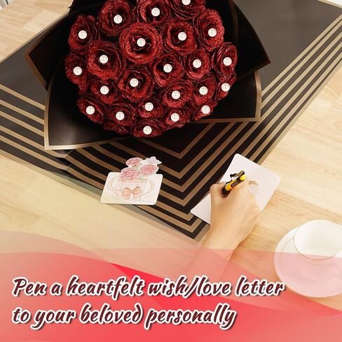 Glitter Roses Bouquet, DIY Artificial Bouquet of Shiny Fake Flower, Everlasting Shiny Rose for Valentine's Day, Anniversary, Engagement, Wedding, Birthday Gifts for Women, Mom(25 Roses Yellow) in Kuwait