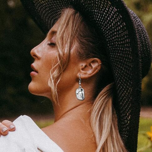 RechicGu Western West Cowgirl Cowboy Hat Drop Dangle Earrings Texas Spur Dangle Rodeo Boho Fancy Dress Costume in Saudi Arabia