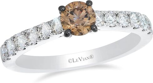 LE VIAN 3/4 or 1 Carat Chocolate Diamond Engagement Ring for Women I 14k Gold Promise Ring for Her (Brown/H-I, SI2-SI3, 0.75 or 1.00 cttw) Clear Diamond Accents Wedding Anniversary Ring Size 6 to 8 in Kuwait