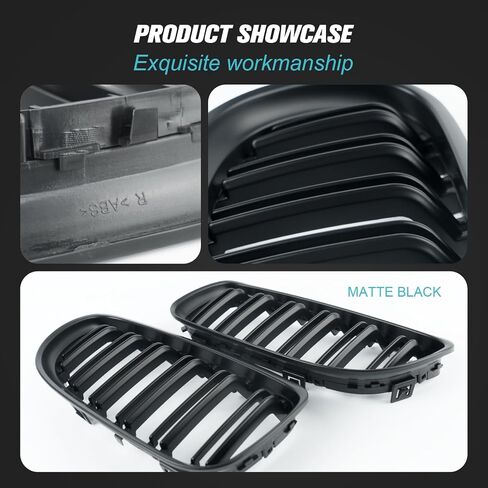 SHELITA Matte Black Kidney Grille Grill E90 Sport Double Slats Front Grille for BMW E90 323i 328i 328xi 335d 335i 335xi 2009-2011 in Saudi Arabia