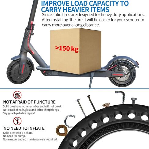 50/75-6.1 Scooter Tire for Gotrax Replacement Tire,Solid Tire for Gotrax GXL V2/XR and Xiaomi Pro 2/M365 Pro,8.5 inche Electric Scooter Tire Replacement with Installation Tools (Red) in Saudi Arabia