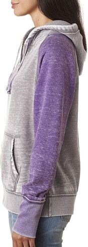 J. America-Ladies' Zen Fleece Raglan Sleeve Crewneck Sweatshirt-8927 in Kuwait