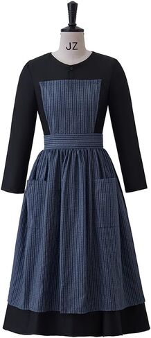 Sound of Music Costume Maria Nun Costume Victorian Maid Dress Apron Colonial Village Woman Costume in Kuwait