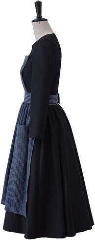 Sound of Music Costume Maria Nun Costume Victorian Maid Dress Apron Colonial Village Woman Costume in Kuwait