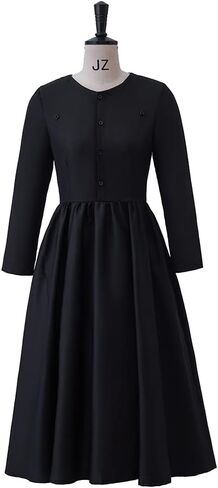 Sound of Music Costume Maria Nun Costume Victorian Maid Dress Apron Colonial Village Woman Costume in Kuwait