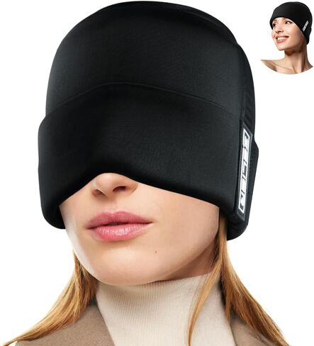 Migraine Relief Cap, Headache Relief Hat, Migraine Ice Head Wrap, Ice Pack Face Mask, Add Double Layers & Overhead Design, Hot and Cold Therapy for Tension, Sinus, Cluster, Puffy Eyes & Stress Relief in Saudi Arabia