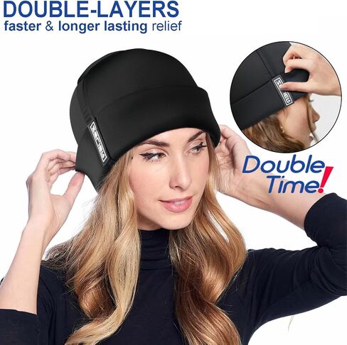Migraine Relief Cap, Headache Relief Hat, Migraine Ice Head Wrap, Ice Pack Face Mask, Add Double Layers & Overhead Design, Hot and Cold Therapy for Tension, Sinus, Cluster, Puffy Eyes & Stress Relief in Saudi Arabia