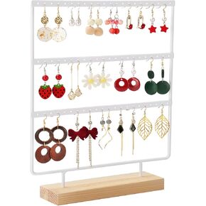 Earring Organizer Stand, Earring Holder Display Stand for Vendors(3 Tiers & 66 Holes)