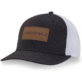 GMC Denali Crosshatch Hat - Structured Cap w/Faux Leather Patch - Officially Licensed by GM Black