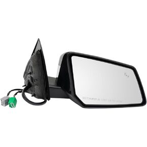 TRQ Right Mirror with Heat Power Folding without Spotter Mirror with Blind Spot Indicator Passenger Side Compatible with 2013-2017 Chevrolet Traverse 2013-2016 GMC Acadia 2017 Acadia Limited GM1321592
