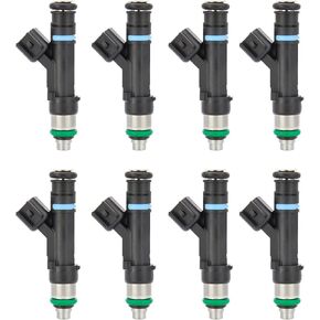 Fuel Injectors Compatible with Ford Crown Victoria, Lincoln Town Car, Mercury Grand Marquis 2006-2011 V8 4.6L Naturally Aspirated Replace# FJ958, 822-11195, 0280158089, 6W7Z9F593AA