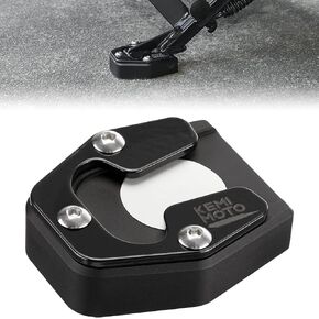 KEMIMOTO Motorcycle Kickstand Extender Pad Compatible with Sportster S RH1250 2021-2024 2025 Kickstand Foot Enlarger Heightened Side Stand Plate Black for Garage Grass Hot Blacktop Soft Ground