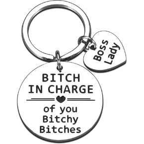 Funny Boss Keychain Boss Christmas Gifts for Women Best Boss Gifts for Women Cool Gifts for Bosses Birthday Gifts Funny Keychains for Women Boss Lady Leader Manager Boss Christmas Exchange Gift