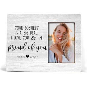 Alcoholics Anonymous Gifts Picture Frame, Sobriety Gifts for Women, Your Sobriety is a Big Deal, Photo Frame 4x6
