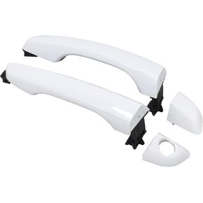 ApplianPar Front Driver and Passenger Side Exterior Door Handle White for Hyundai Elantra 2017-2020