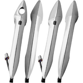 4 Pcs Exterior Door Handle Fit for Hyundai Elantra 2012-2016 Replace 826623X000 826623X020 836523X000 836623X020 with Smart Keyless Entry, Chrome