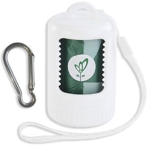 Yizepet Dog Poop Bag Holder with Dog Poop Bags, Leak Proof, Easy Twist Top for Refills,Unscented, 1 Dispenser and 15 Bags