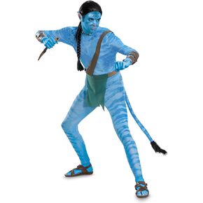 Avatar Jake Costume, Deluxe Official Disney Avatar Way of the Water Adult Costume