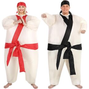 2 Pack Inflatable Suits for Adults Halloween Blow up Costumes for Adults Inflatable Taekwondo Sumo Costume for Adult Halloween Suit, 4.9ft-6ft