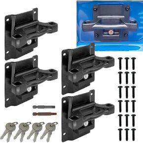 Sporacingrts 4 Pack Truck Bed Tie Down Anchors with Cleats & Plates, Compatible with 2015-2024 Ford Raptor, F150, F250, F350 Super Duty Models