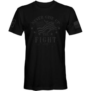 Never Give Up The Fight American Independence Men's Premium Fitted Patriotic T-Shirt