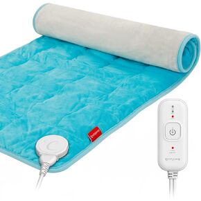 Comfytemp Weighted Heating Pad for Back Pain Relief & Cramps, Fathers Day Dad Gifts, FSA HSA Eligible, 17''x30'' Extra Large Heat Pad, 3.7lb Electric Heated Pad, Birthday Gifts for Women Men Washable