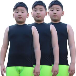 Youth Boys Girls Compression Tank Tops Athletic Sleeveless Shirt Undershirts Workout Baselayer Vest